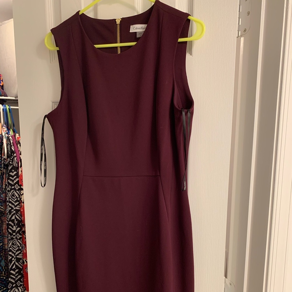 Calvin Klein Sheath Dress Plum